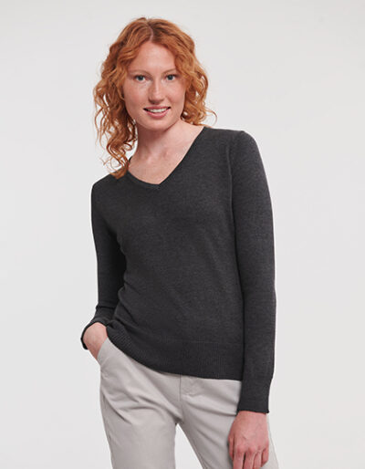 Casual V-Pullover Strick Women